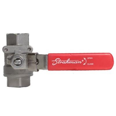 Ball Valve 3/4" Stainless Steel Red (Hot) Handle