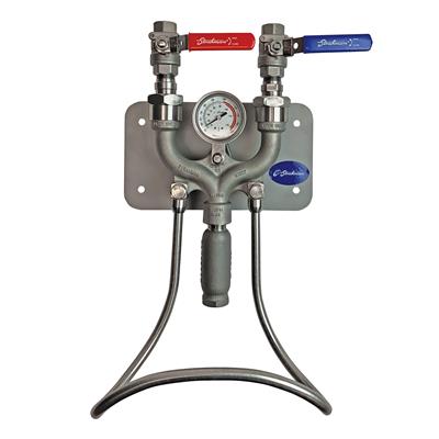 M-750 Hot & Cold Mixing Station SS W/ Temp Gauge Ball Valve